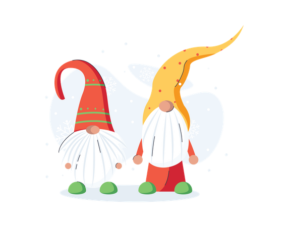 Free Christmas gnome  Illustration