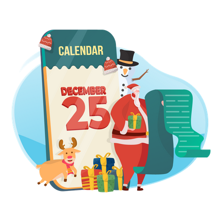 Free Christmas Shopping  일러스트레이션