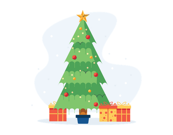 Free Christmas tree  Illustration