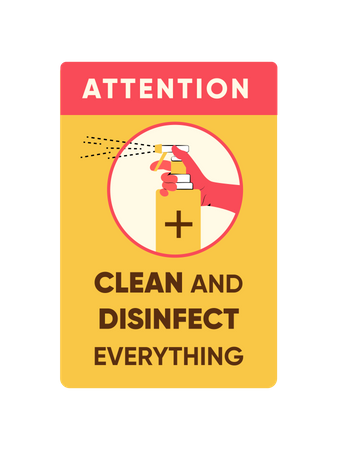 Free Clean and disinfect  イラスト