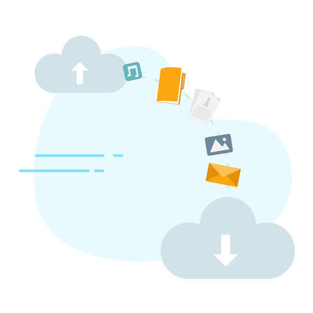 Free Cloud backup  Illustration