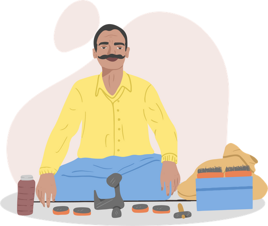 Free Cobbler Man  Illustration