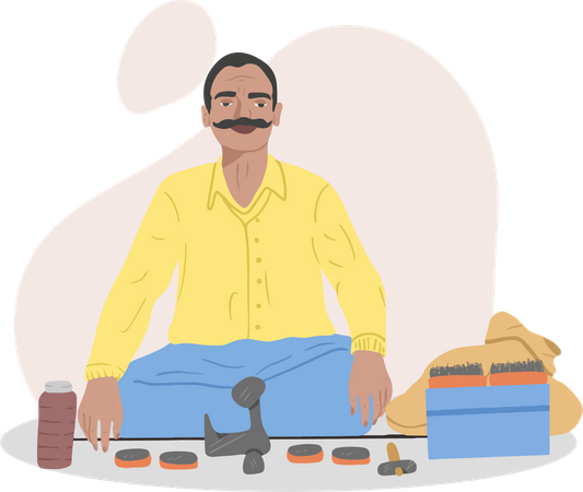 Free Cobbler Man  Illustration
