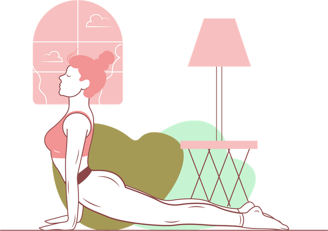 Free Cobra Yoga Pose  Illustration