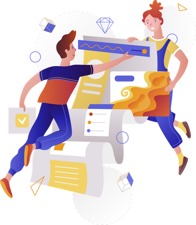 Free Collaborer  Illustration