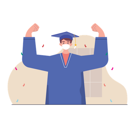 Free Completed graduate during Coronavirus  Illustration