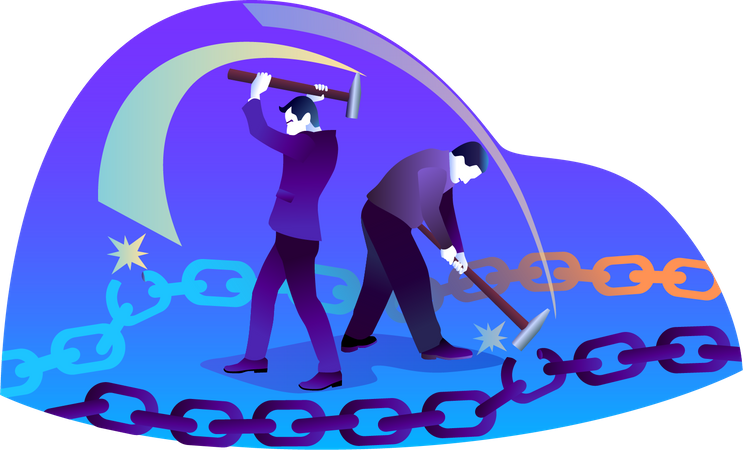 Free Concept of Broken Links  Illustration