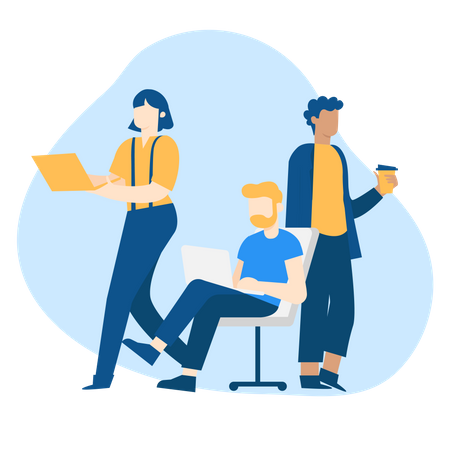 Free Concept of Remote Team  Illustration