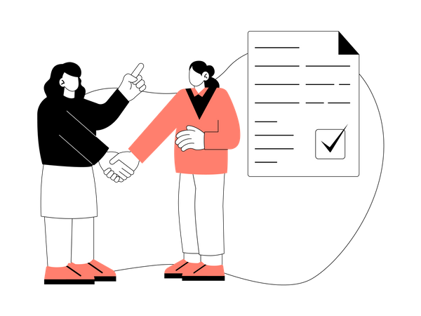 Free Contrat d'affaire  Illustration