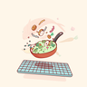 free cooking food illustrations