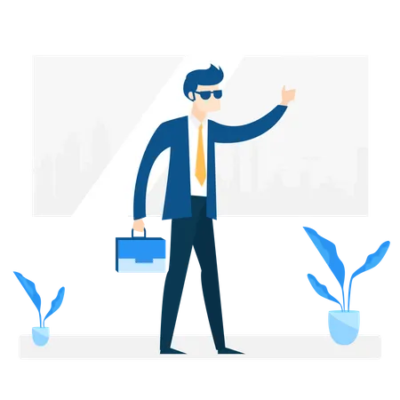 Free Cool businessman  Illustration