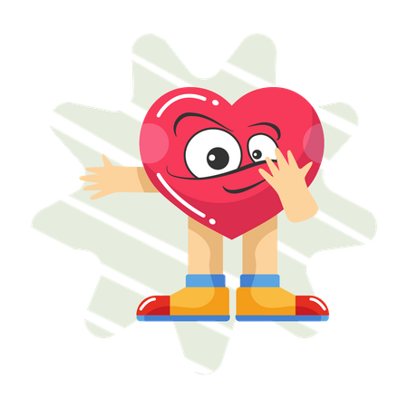 Free Corazón gracioso  Ilustración