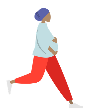 Free Courir, femme enceinte  Illustration