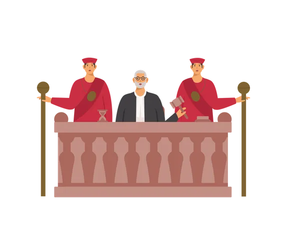 Free Court room  Illustration