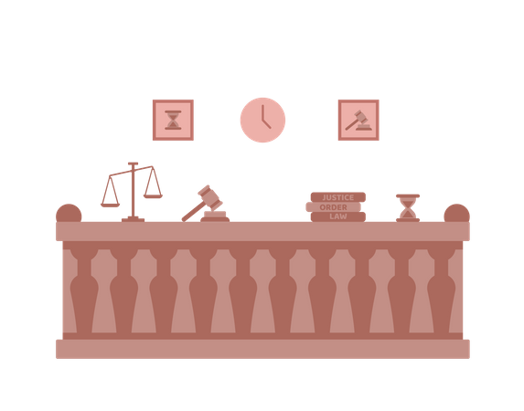 Free Court room  Illustration