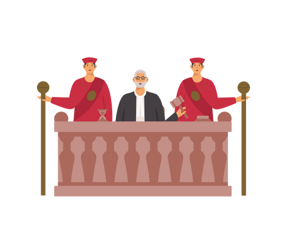 Free Court room  Illustration