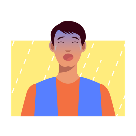 Free Crying man  Illustration