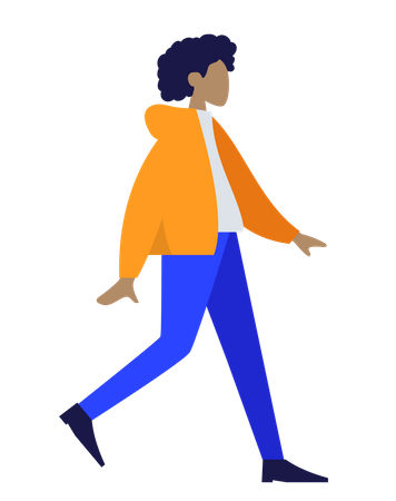 Free Dame debout avec veste jaune  Illustration