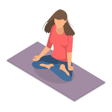 Free Dame faisant du yoga  Illustration