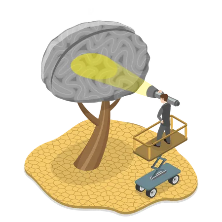Free Dementia Brain Disease, Memory Loss and Poor Speech Pronunciation  Illustration