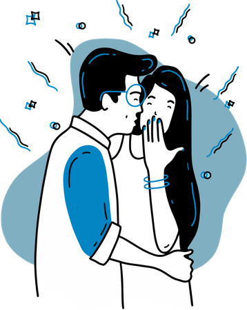 Free Día del beso  Ilustración