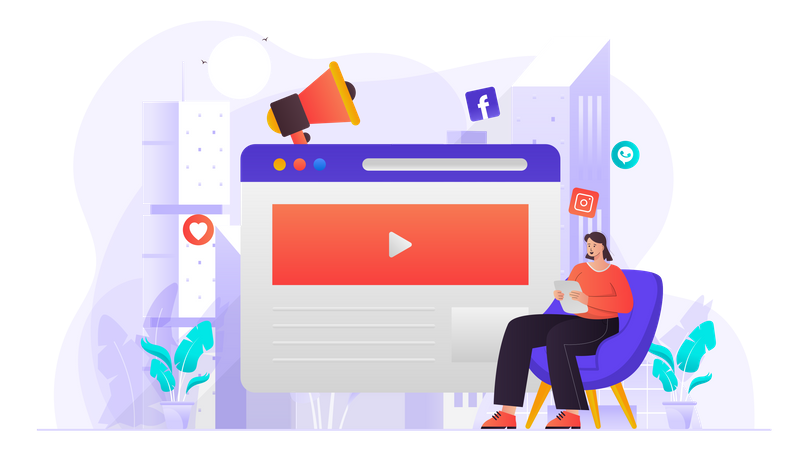 Free Digital Marketing  Illustration