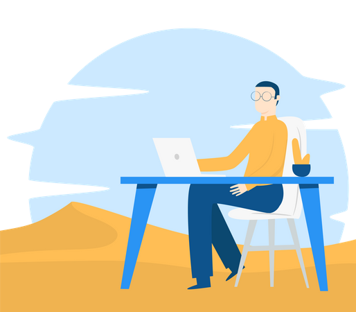 Free Digital nomad  Illustration