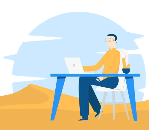 Free Digital nomad  Illustration