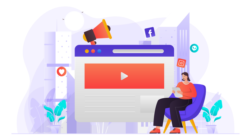 Free Digitales Marketing  Illustration