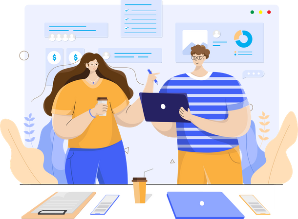 Free Discussion d'affaires  Illustration