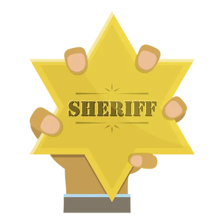 Free Distintivo de xerife  Ilustração