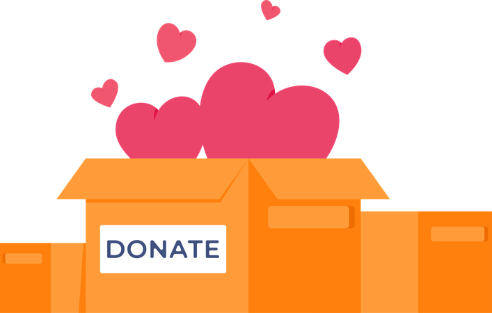 Free Donation box  Illustration