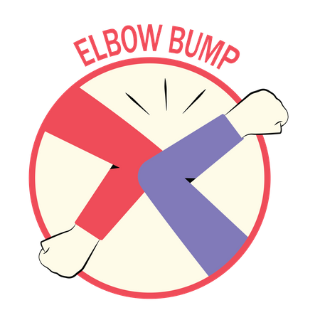 Free Elbow bump  イラスト