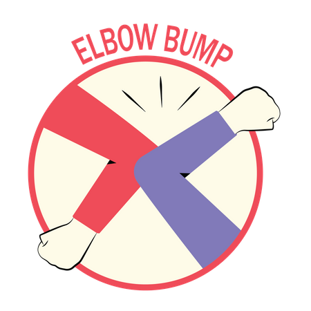 Free Elbow bump  イラスト