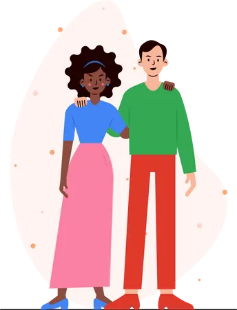 Free Homem Branco Casado Com Mulheres Negras Ilustração