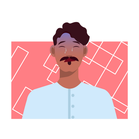 Free Emotionally sensitive man  Illustration