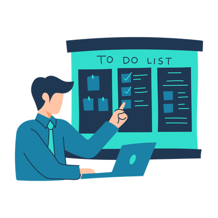 Free Employee prepares to do list  Illustration