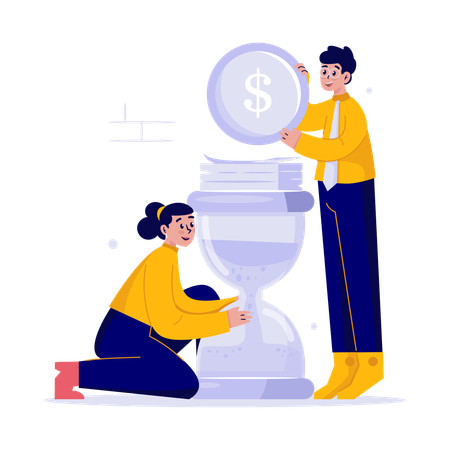 Free Hombre de negocios trabajando juntos  Ilustración