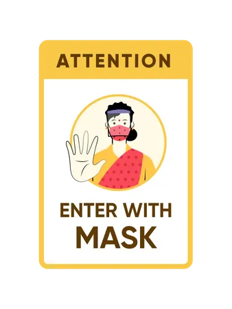 Free Enter with mask  Illustration