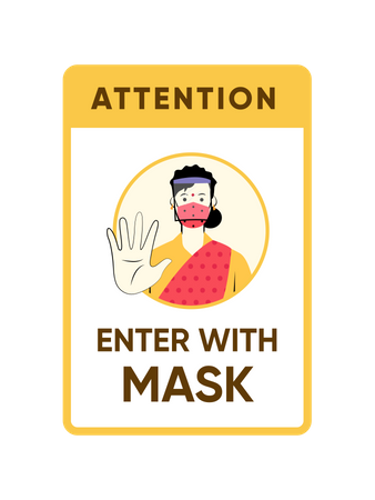 Free Entrer avec un masque  Illustration