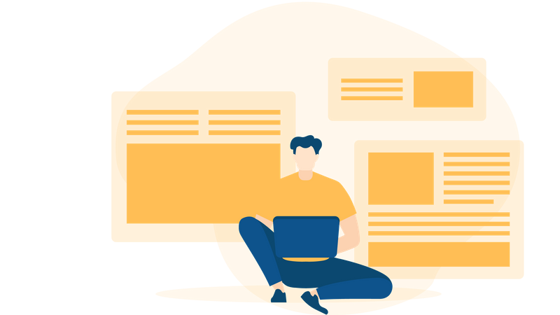 Free Escritor de blog  Ilustração