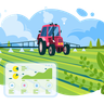 self driving cultivator illustration free download