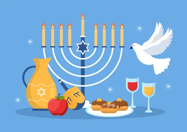 Free Feliz Hanukkah  Ilustração