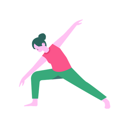 Free Female doing yoga Illustration
