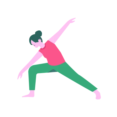 Free Female doing yoga Illustration