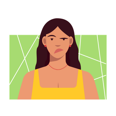 Free Femme douteuse  Illustration