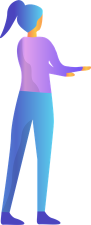 Free Femme regardant derrière  Illustration
