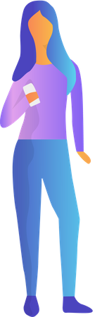 Free Femme vérifiant son téléphone  Illustration