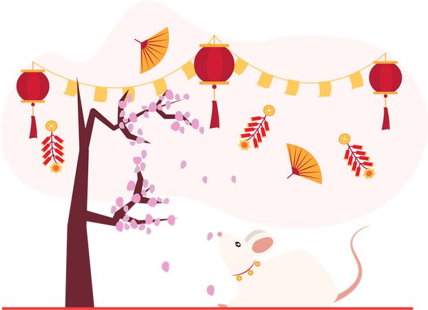 Free Festival chino  Ilustración