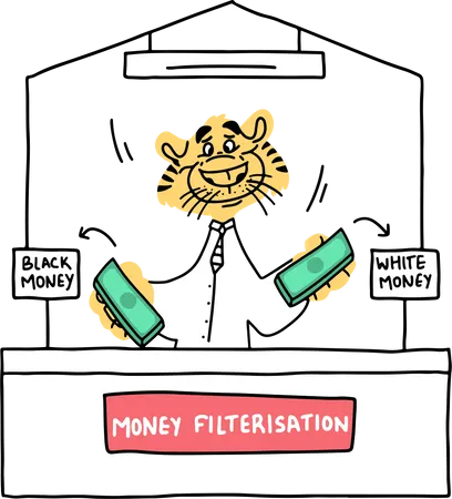 Free Filtración de dinero  Ilustración